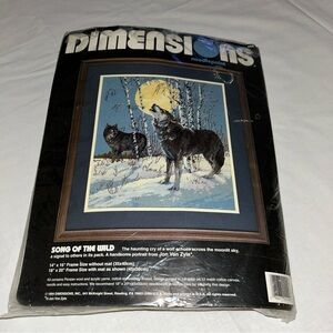 Vintage Dimensions Needlepoint Kit Song Of The Wild Open Box